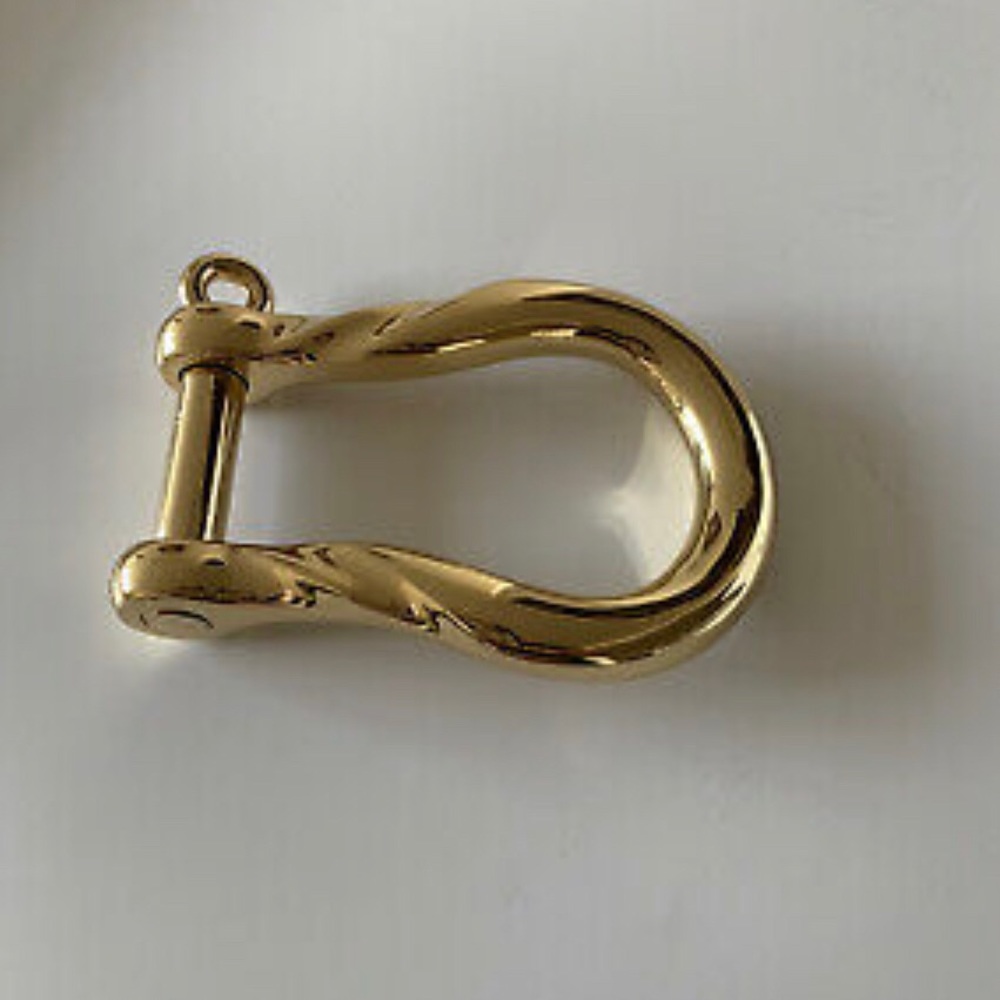 Diane von Furstenberg Betsy Belt Buckle Gold Brass